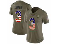 Women Nike Pittsburgh Steelers #3 Landry Jones Limited Olive/USA Flag 2017 Salute to Service NFL Jersey
