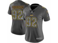 Women Nike Pittsburgh Steelers #92 James Harrison Gray Static Vapor Untouchable Game NFL Jersey