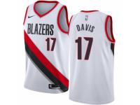 Women Nike Portland Trail Blazers #17 Ed Davis White Home NBA Jersey - Association Edition
