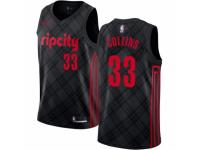 Women Nike Portland Trail Blazers #33 Zach Collins  Black NBA Jersey - City Edition