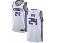 Women Nike Sacramento Kings #24 Buddy Hield White NBA Jersey - Association Edition