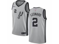 Women Nike San Antonio Spurs #2 Kawhi Leonard  Silver Alternate NBA Jersey Statement Edition