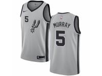 Women Nike San Antonio Spurs #5 Dejounte Murray  Silver Alternate NBA Jersey Statement Edition