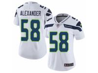 Women Nike Seattle Seahawks #58 D.J. Alexander White Vapor Untouchable Limited Player NFL Jersey