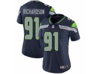 Women Nike Seattle Seahawks #91 Sheldon Richardson Navy Blue Team Color Vapor Untouchable Limited Player NFL Jersey