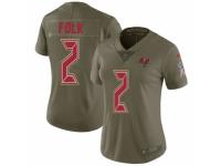 Women Nike Tampa Bay Buccaneers #2 Nick Folk Limited Olive 2017 Salute to Service NFL Jersey