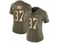 Women Nike Tampa Bay Buccaneers #37 Keith Tandy Limited Olive/Gold 2017 Salute to Service NFL Jersey