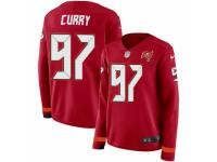 Women Nike Tampa Bay Buccaneers #97 Vinny Curry Limited Red Therma Long Sleeve NFL Jersey