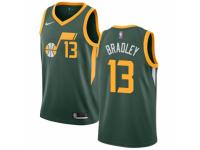 Women Nike Utah Jazz #13 Tony Bradley Green  Jersey - Earned Edition