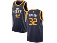 Women Nike Utah Jazz #32 Karl Malone  Navy Blue Road NBA Jersey - Icon Edition