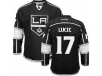 Women Reebok Los Angeles Kings #17 Milan Lucic Premier Black Home NHL Jersey