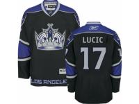 Women Reebok Los Angeles Kings #17 Milan Lucic Premier Black Third NHL Jersey
