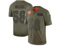 Women's #58 Limited Von Miller Camo Football Jersey Denver Broncos 2019 Salute to Service