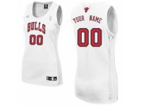 Women's Adidas Chicago Bulls Customized Authentic White Home NBA Jersey