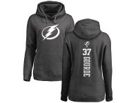 Women's Adidas NHL Tampa Bay Lightning #37 Yanni Gourde One Color Backer Charcoal Pullover Hoodie Adidas
