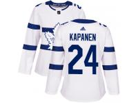 Women's Adidas NHL Toronto Maple Leafs #24 Kasperi Kapanen Authentic Jersey White 2018 Stadium Series Adidas