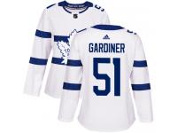 Women's Adidas NHL Toronto Maple Leafs #51 Jake Gardiner Authentic Jersey White 2018 Stadium Series Adidas