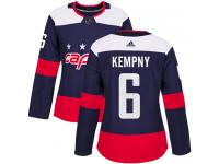 Women's Adidas NHL Washington Capitals #6 Michal Kempny Authentic Jersey Navy Blue 2018 Stadium Series Adidas