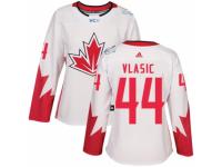 Women's Adidas Team Canada #44 Marc-Edouard Vlasic Premier White Home 2016 World Cup Hockey Jersey