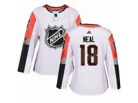 Women's Adidas Vegas Golden Knights #18 James Neal Authentic White 2018 All-Star Pacific Division NHL Jersey