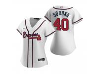 Women's Atlanta Braves Mike Soroka Nike White 2020 Home Jersey