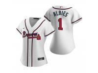 Women's Atlanta Braves Ozzie Albies Nike White 2020 Home Jersey