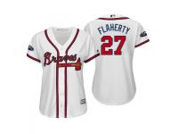 Women's Braves 2018 Postseason Home White Ryan Flaherty Cool Base Jersey