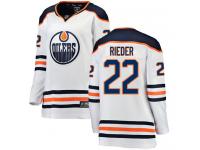 Women's Edmonton Oilers #22 Tobias Rieder White Away Breakaway NHL Jersey
