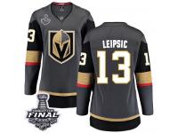Women's Fanatics Branded Vegas Golden Knights #13 Brendan Leipsic Black Home Breakaway 2018 Stanley Cup Final NHL Jersey