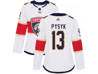Women's Florida Panthers #13 Mark Pysyk Reebok White Away Authentic NHL Jersey