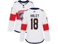 Women's Florida Panthers #18 Micheal Haley Reebok White Away Authentic NHL Jersey