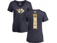 Women's Hockey Nashville Predators #95 Matt Duchene Backer Navy Blue T-Shirt