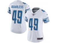 Women's Limited Andrew Quarless #49 Nike White Road Jersey - NFL Detroit Lions Vapor Untouchable