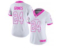 Women's Limited Brent Grimes #24 Nike White Pink Jersey - NFL Tampa Bay Buccaneers Rush Fashion