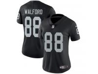 Women's Limited Clive Walford #88 Nike Black Home Jersey - NFL Oakland Raiders Vapor Untouchable