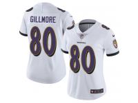 Women's Limited Crockett Gillmore #80 Nike White Road Jersey - NFL Baltimore Ravens Vapor Untouchable