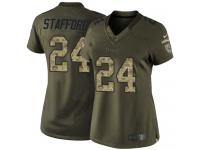 Women's Limited Daimion Stafford #24 Nike Green Jersey - NFL Tennessee Titans Salute to Service