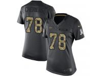 Women's Limited Gosder Cherilus #78 Nike Black Jersey - NFL Tampa Bay Buccaneers 2016 Salute to Service