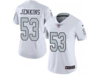 Women's Limited Jelani Jenkins #53 Nike White Jersey - NFL Oakland Raiders Rush