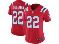Women's Limited Justin Coleman #22 Nike Red Alternate Jersey - NFL New England Patriots Vapor Untouchable