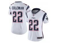 Women's Limited Justin Coleman #22 Nike White Road Jersey - NFL New England Patriots Vapor Untouchable