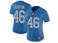Women's Limited Michael Burton #46 Nike Blue Alternate Jersey - NFL Detroit Lions Vapor Untouchable