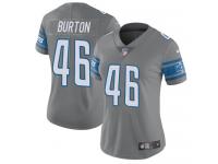Women's Limited Michael Burton #46 Nike Steel Jersey - NFL Detroit Lions Rush