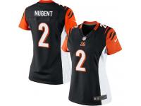Women's Limited Mike Nugent #2 Nike Black Home Jersey - NFL Cincinnati Bengals Vapor Untouchable
