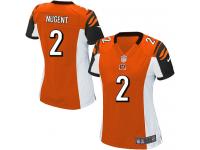 Women's Limited Mike Nugent #2 Nike Orange Alternate Jersey - NFL Cincinnati Bengals Vapor Untouchable