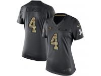 Women's Limited Phil Dawson Black Jersey 2016 Salute To Service #4 NFL San Francisco 49ers Nike