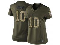 Women's Limited Philly Brown #10 Nike Green Jersey - NFL Buffalo Bills Salute to Service