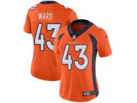 Women's Limited T.J. Ward #43 Nike Orange Home Jersey - NFL Denver Broncos Vapor Untouchable