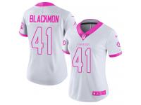 Women's Limited Will Blackmon #41 Nike White Pink Jersey - NFL Washington Redskins Rush Fashion