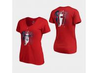 Women's Los Angeles Angels 2019 Spring Training #17 Red Shohei Ohtani V-Neck T-Shirt